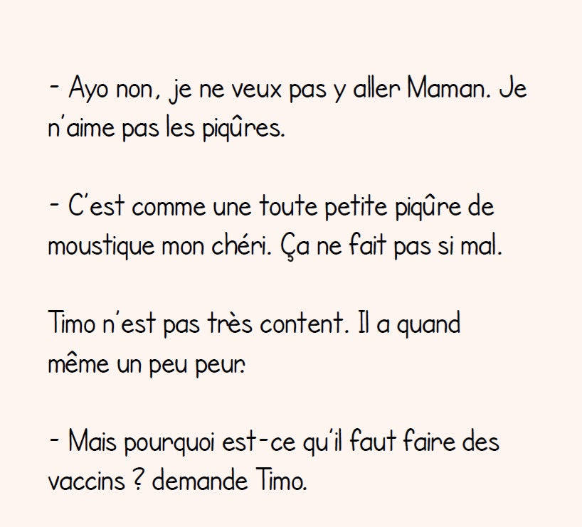 Timo fait son vaccin