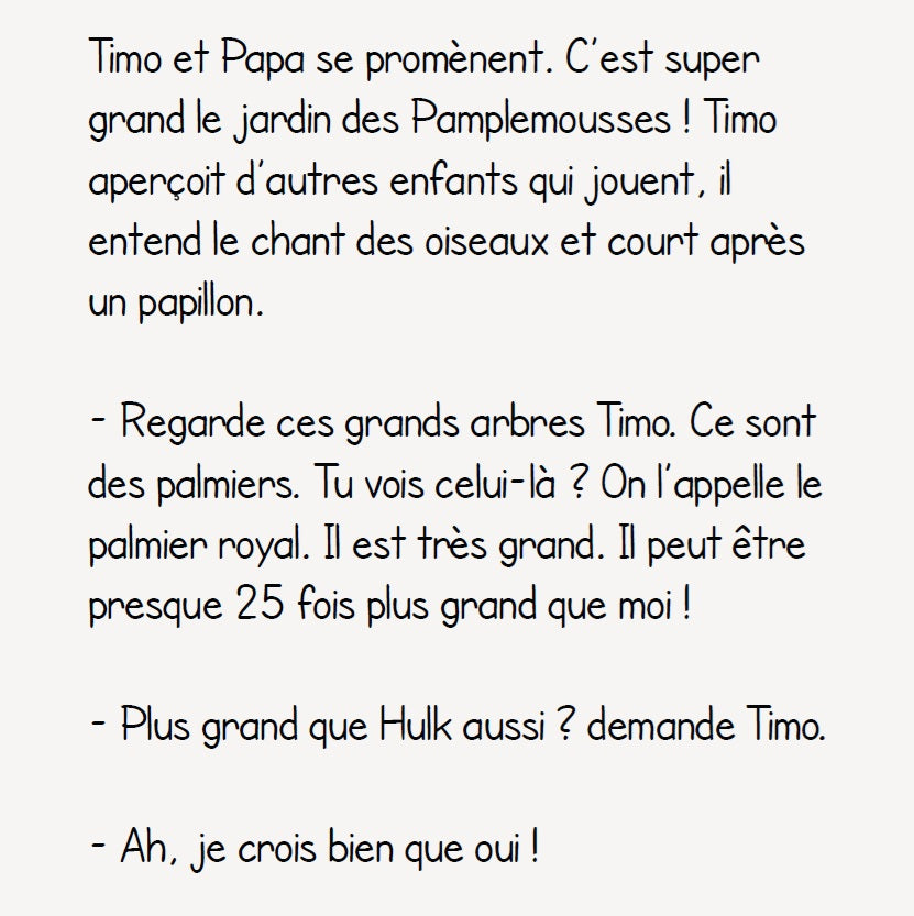 Timo va au Jardin des Pamplemousses