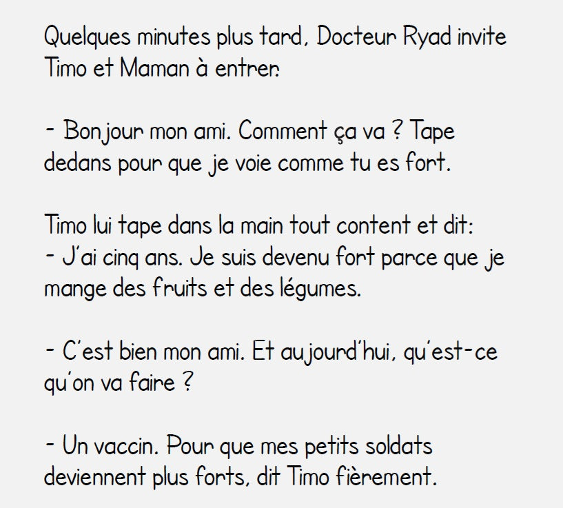 Timo fait son vaccin