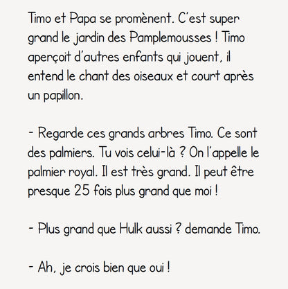 Timo va au Jardin des Pamplemousses
